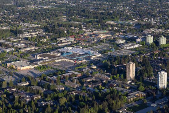 Aerial photo of Surrey, BC