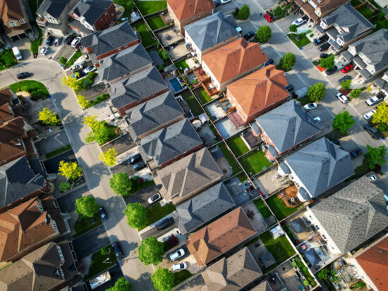 aerial view of a toronto neighbourhood